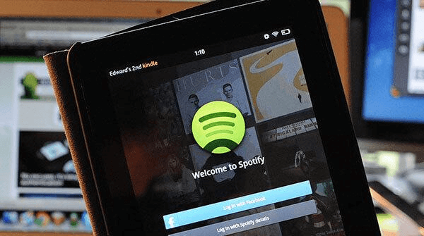 Log in to Spotify on Kindle