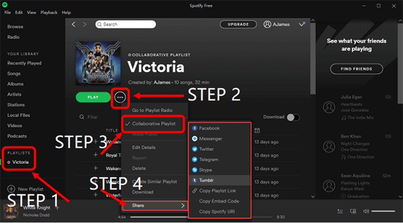 Come condividere musica da Spotify