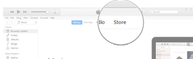 Open iTunes Store