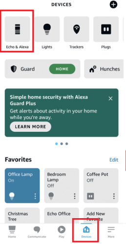 Pair Alexa Echo in Alexa App