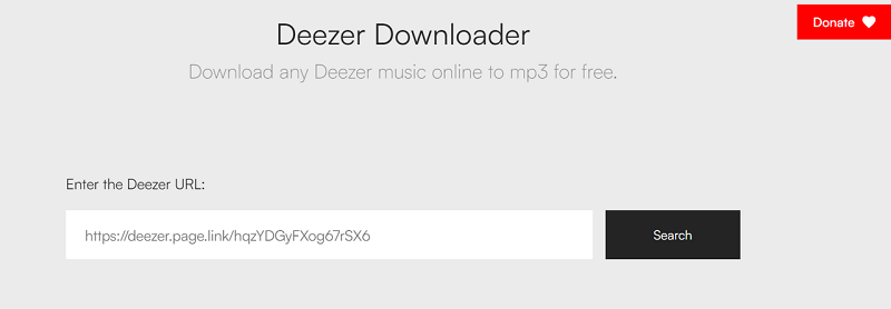 Paste Deezer Music Link to Soundloaders Downloader