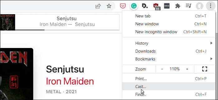 Cast Media to Device on Chrome