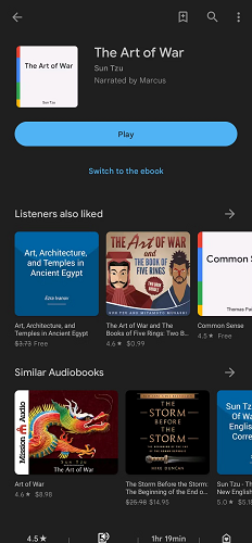 Play Google Play Audiobooks on Android