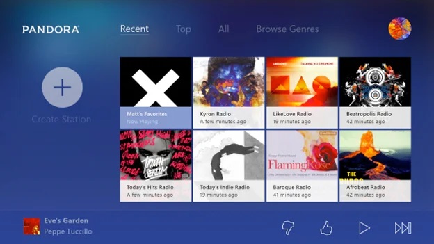 Play Pandora on Xbox One