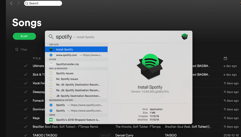 Reinstall Spotify App