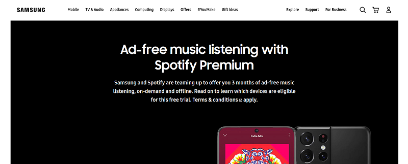 Spotify premium with Samsung Phones