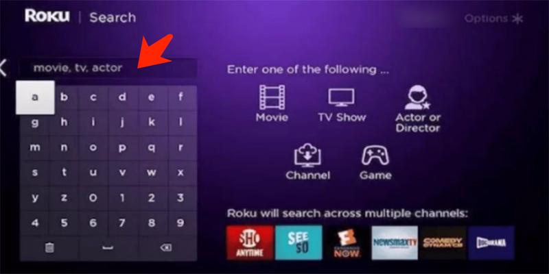 Search Channels on Roku