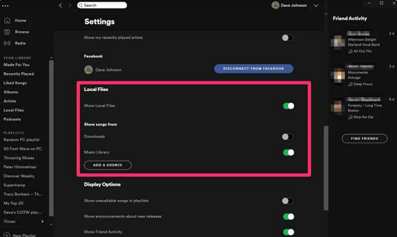 Select Local File Location to Upload