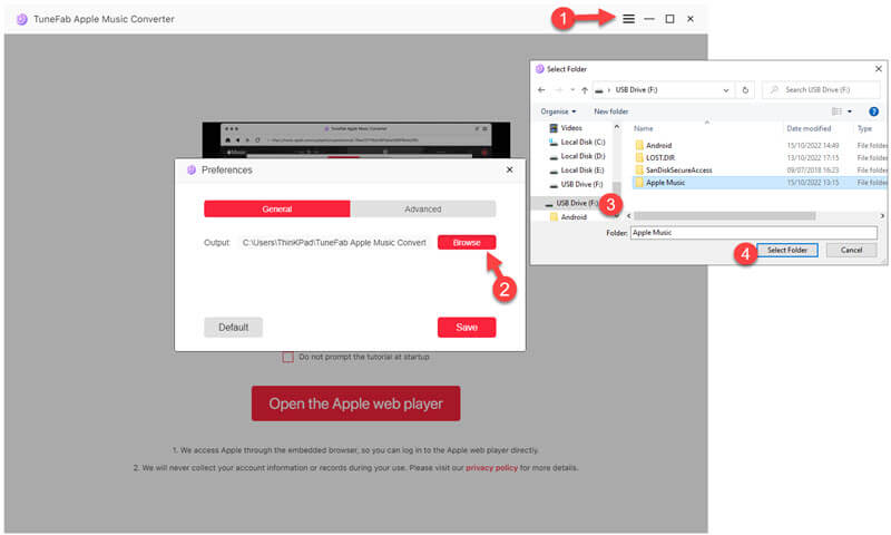 Set the Output Location