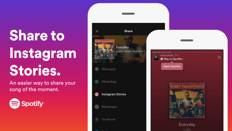 Share Spotify on Instagram in Mobile