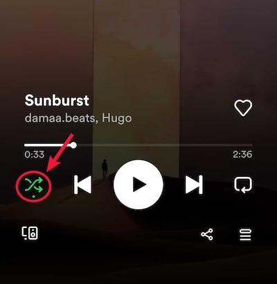 Shffule Button Spotify