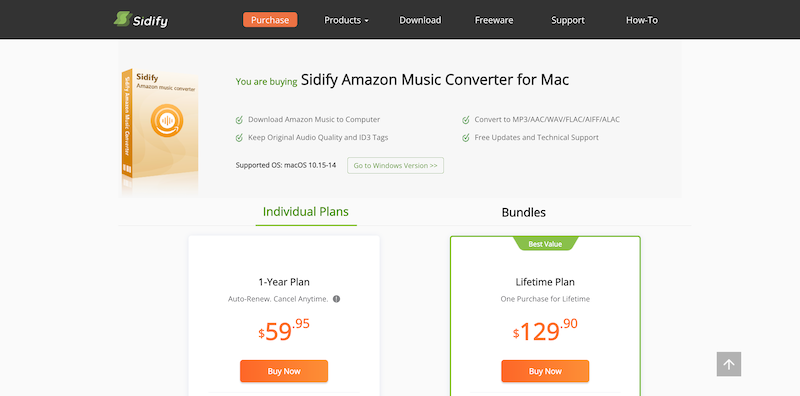 Sidify Amazon Music Converter Price