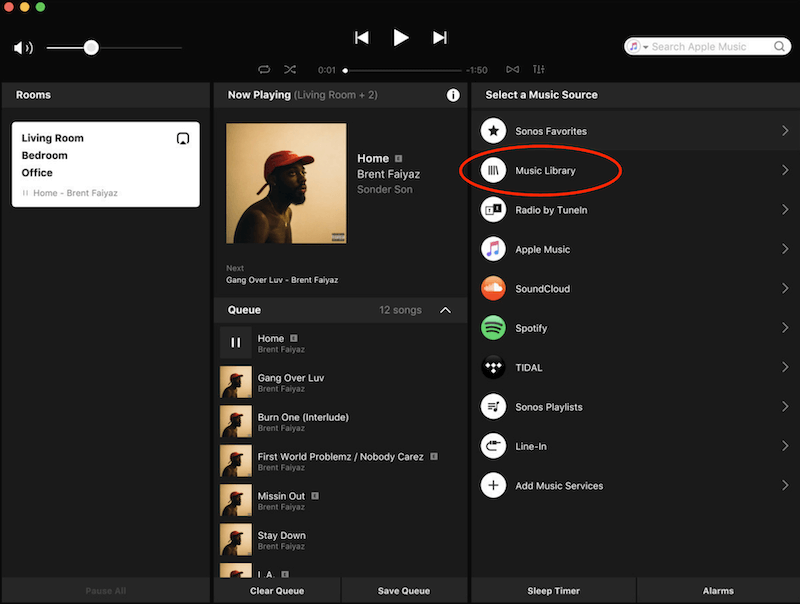 Sonos Add Music Library