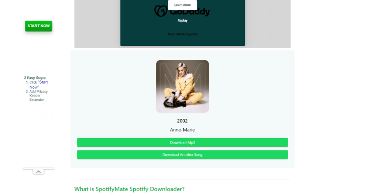 SpotifyMate Download A Song