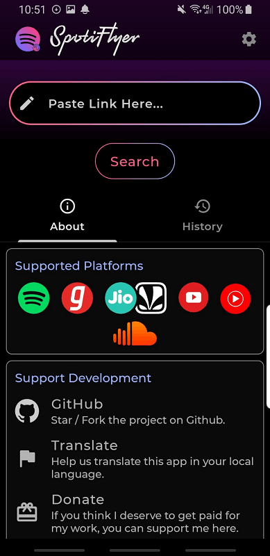 SpotiFlyer Interface