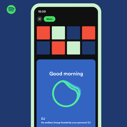 Spotify AI DJ Mode Interface