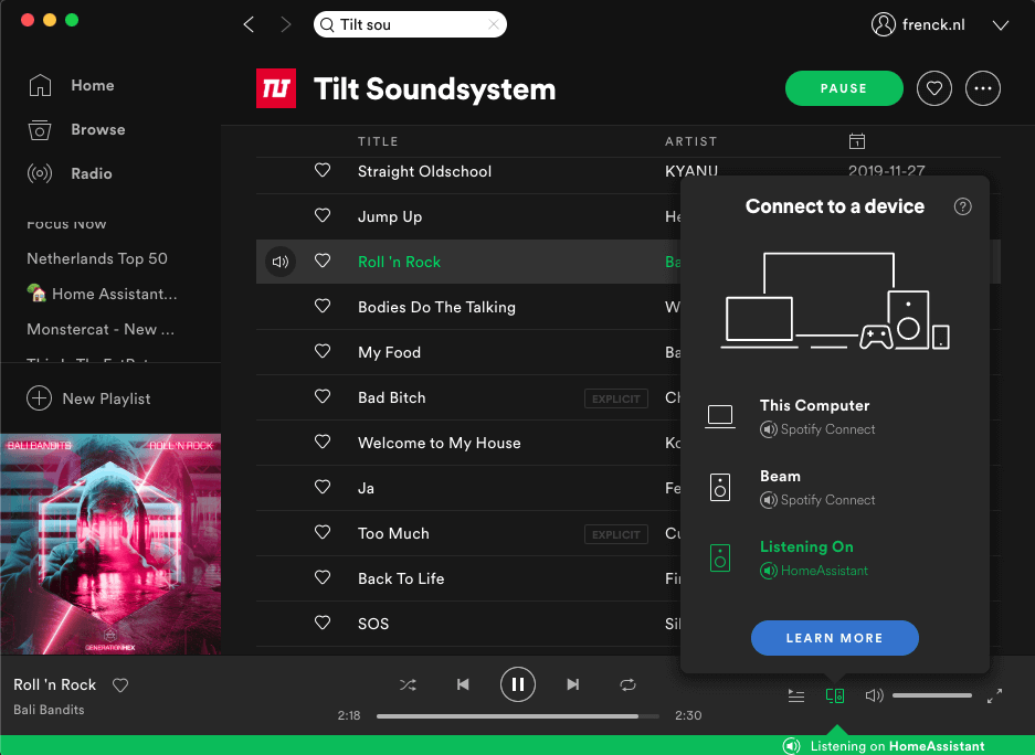 Spotify App Play to Sonos