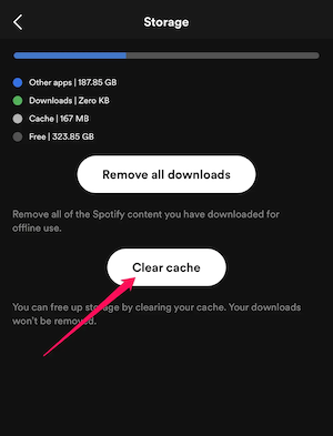 How to Clear Spotify Cache in iOS App