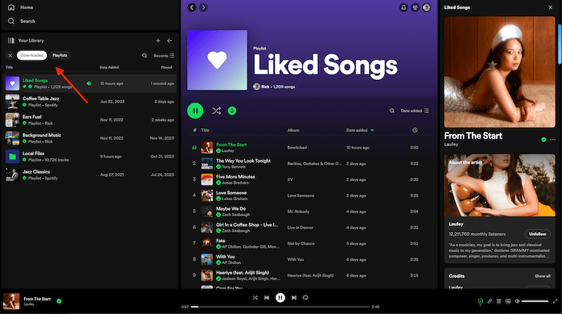 Find Spotify Downloads on PC