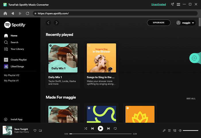 Open Spotify Web Player to Sign in