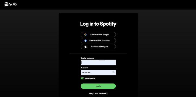 Spotify Sign in Account