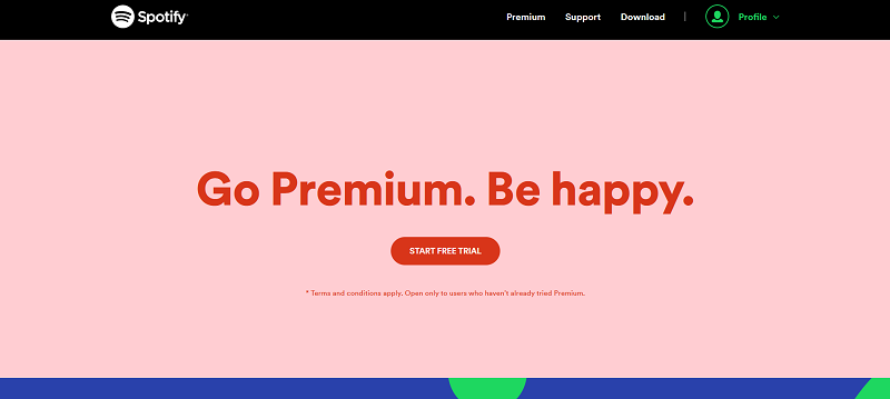 Start Spotify Premium Free Trial