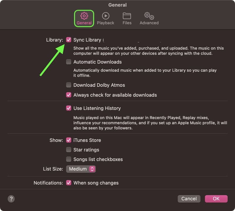 Sync Library in Apple Music
