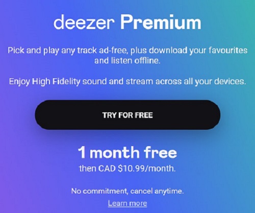 Try Deezer Free Trial