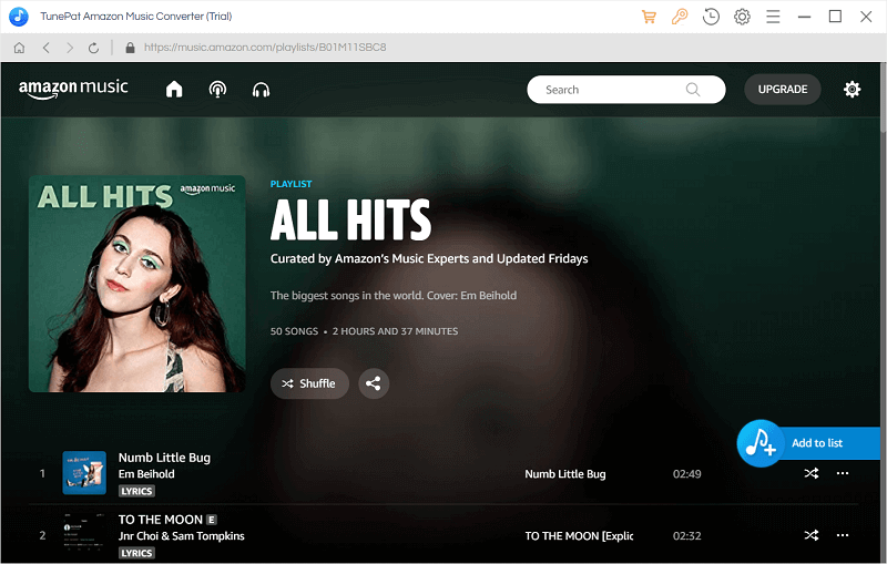 TunePat Amazon Music Converter Playlist