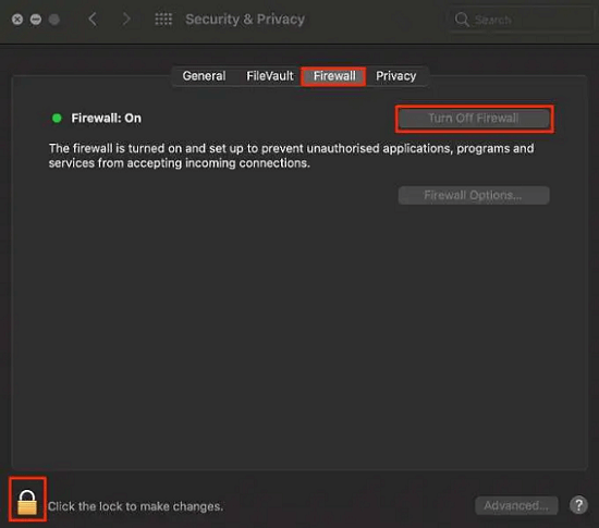 Disable Firewall for Spotify on Mac