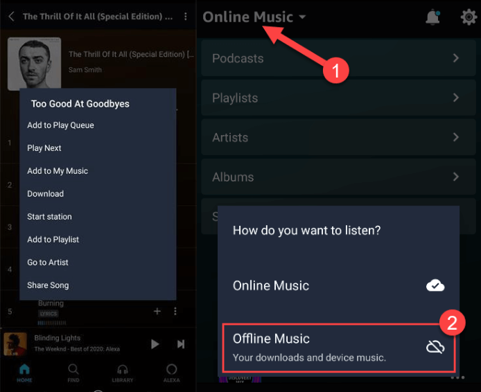 amazon music offline