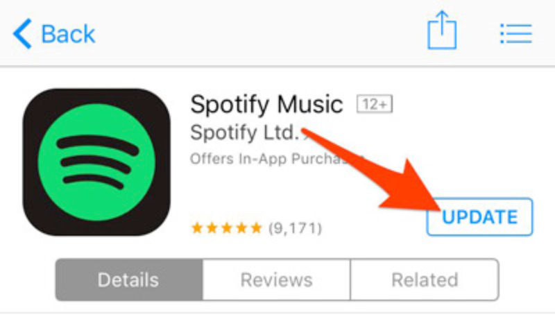 Update Spotify on Mobile